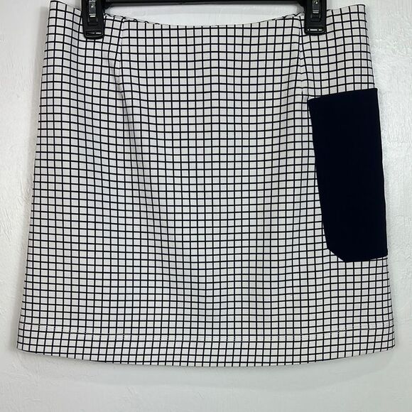 Tory Sport Plaid Print Zip Closure Mini Skirt With Pockets Size M - Picture 1 of 9